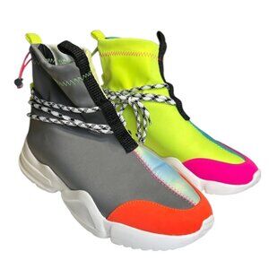 John Geiger What The 002 High Sneaker Size 6.5 Multicolor Streetwear Skater